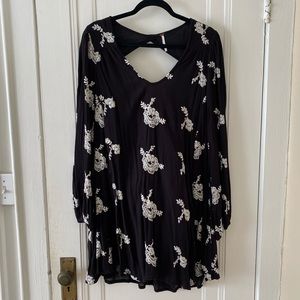 FREE PEOPLE Emma Embroidered Swing Dress